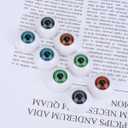 8 Pieces 26mm 1 Inch Halloween Eyes Scary Eyes Plastic Half Round Doll Eyeballs Halloween Horror Props for Halloween DIY Accessories