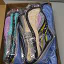 Hosuly 6 Pcs Compression Packing Cubes for Travel 17.3 x 12.6'' XL Expandable Luggage Organizers for Save Space Family Long Trips (Colorful)