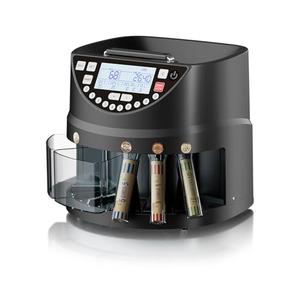 Aneken Coin Counter and Sorter with TFT Display - Accurate Sorting Machine for 5 Denominations, Smooth Operation at Up to 300 Coins Per Minute, Ideal for Efficient Money Management,Black