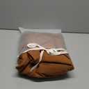 FOSSA Linen Duvet Cover Set 100% Washed Cotton Linen Feel Super Soft Breathable Cozy Simple Style 3 Pieces Bedding Sets Solid Dark Orange King (King (104"  90"))