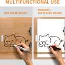 19"x25" Drawing Board with Dry-Erase Surface - Portable Art Board for Painting, Sketch, Classroom, Artist Supplies for Adults, Teens, Outdoor Drafting(Wood Grain)