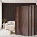 Wood Slat Acoustic Wall Panels, 4-Pack, 47.2" x 23.6", Dark Walnut