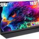 Large 18.5 Inch Portable Monitor, 120Hz IPS FHD 1080P USB-C HDMI Display with Kikstand and Sleeve Case & VESA Mount, 125% sRGB, Ultra-Slim Second Screen for Laptop/PC/PS5/Switch  Built-in Speaker