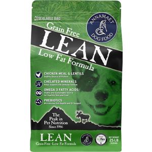 Annamaet Grain-Free Lean Reduced Fat Formula Dry Dog Food, (Chicken & Duck), 25-lb Bag (25 Pound (Pack of 1)