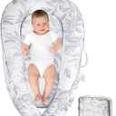 HKAI Baby Lounger  Soft Cotton Infant Floor Seat for Newborn to 24 Months, Portable Baby Essentials for Boys & Girls, Travel-Friendly Baby Lounge Pillow