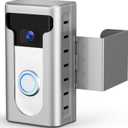QIBOX Anti-theft Doorbell Mount Compatible with Ring/Blink Wireless Video Doorbell, No-Drill Camera Holder, Adjustable Mounting Bracket AccessoriesNot Block Doorbell Motion Sensor, Silver