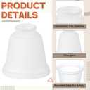Teenyyou 6 Pcs Frosted Glass Globes for Ceiling Fan Lights Covers Glass Lamp Shade Replacement for E26 Chandelier Table Wall Sconce, 2-1/8" Fitter, 4-5/8" Diameter x 4-1/2" Height