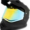 Orthrus Youth Dirt Bike Helmet DOT Kids Dual Sport Full Face Helmets | with Sun Visor for Motorcycle ATV UTV Off-Road Street Riding BMX Four Wheeler Snowmobile Go Kart, Matte Black, X-Large