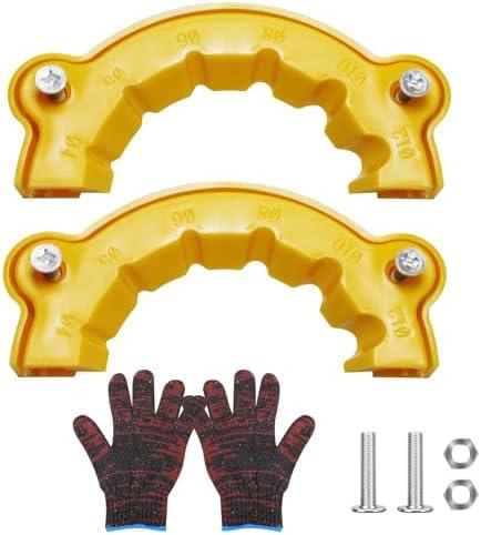 Drill Bit Sharpener Attachment Set, 4 Pack, Yellow Plastic, Multiple Angle Grinding Tool with Hardware