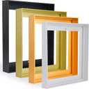 24x48 Canvas Frame, DIY Metal Floater Frame for 1.25" Deep Canvas Painting, Floating Frames for Prints Artwork (24"x48", Black)