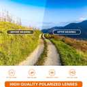 suoso Sports Polarized Sunglasses for Men: Women UV400 Protection Wrap Around Sun Glasses for Fishing Driving Cycling TR90, Black