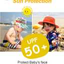 Mesh Baby Girl Sun Hat, Outdoor UPF 50+ Sun Protection Infant Hats, Adjustable Summer Beach Bucket Hat (Small, 9)