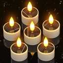 PChero 6 Pack Solar Tea Lights Outdoor Waterproof, Small Solar Lights with Dusk to Dawn Sensor, LED Tealight Candles for Lantern Garden Camping Outside Patio Home Decor, 1.5" x 2.1"