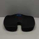 Everlasting Comfort Doctor Recommended Memory Foam Seat Cushion for Office Chairs & Car - Ergonomic Office Desk Accessories - Cushions for Tailbone Pain Relief, Sciatica (Black, Large)