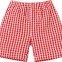 OBEEII Back to School Outfit Toddler Boy Short Sleeve Graphic Shirt Gingham Shorts First Day of School Summer Clothing Set