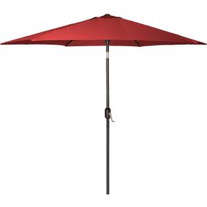 6 Ft Outdoor Patio Umbrella, Easy Open/Close Crank and Push Button Tilt Adjustment - Wine Red Burgundy Market Umbrellas