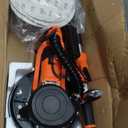 Drywall Sander, 1000W Popcorn Ceiling Removal Tool, Automatic Drywall Sander with Vacuum Dust Collection, LED Light, 6 Variable Speed 800-2200RPM, Foldable & Extendable Handle,15Pcs Sanding Discs (Orange Red)