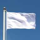 AZCOVER White Flag 2x3 FT, Blank Flags Small, Heavy Duty Polyester DIY Blank Flag with 2 Brass Grommets, Custom Small Banner for Boat, Patio, Garden, Yard Decoration