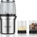 Coffee Grinder Electric Spice Herb Seeds Grinder with Two Glass Bowl, Dry and Wet Grinder