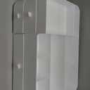 HBlife Makeup Organizer & Skincare Storage - Large Cosmetic Organizer with 3 Drawers, 8 Compartments Vanity Storage Box for Bathroom Counter, White