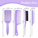 2 x Curl Defining Brush, Vented Curly Hair Brush for Effortlessly Detangling Shaping and Defining Women's Men's Curls on All Wet or Dry Hair Types, Reduces Frizz (Purple)