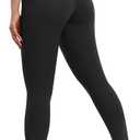 AFITNE Womens High Waist Mesh Yoga Leggings with Side Pockets, Tummy Control Workout Squat-Proof Yoga Pants (Black)