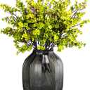 JAKY-Global Babys Breath Fabric Cloth Artificial Flowers 6 Bundle European Fake Silk Plants Decor Wedding Party Decoration Bouquets Real Touch DIY Home Garden (Grass Green)