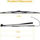 7251263 7251264 Windshield Wiper Arm & Wiper Blade Compatible with Bobcat A770 S450 S510 S530 S550 S570 S590 S595 S630 S650 S740 T450 T550 T590 T595 T630 T650 T740 T750 T770 T870