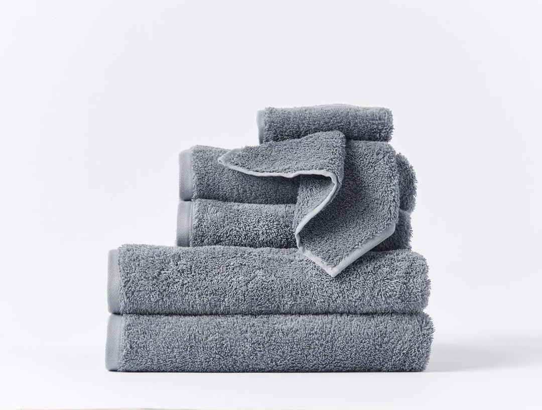 Coyuchi Cloud Loom Organic Towels, 6 Piece Set (Steel Blue) Coyuchi Cloud Loom Organic Towels, 6 Piece Set (Steel Blue)