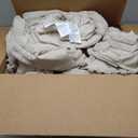 Bedsure King Size Comforter Set Beige, Boho Tufted Bed Set, Checkered Farmhouse Shabby Chic Bedding, 3 Pieces, 1 Plaid Geometric Comforter and 2 Pillow Shams