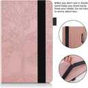 Flip Case for Samsung Galaxy Tab S11 2025 11 Inch(SM-X736B/SM-X730), PU Leather Folio Cover Multi-Angle Stand with Elastic Band & Card Holder-Rose Gold