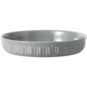 Fun Elements Shallow Dog Bowls, 10.5" Ceramic Large Food Plate for Small, Medium and Large Breeds, Non-Slip, Flat and Wide, Dishwasher Safe, Suitable for Dogs and Cats (Grey)