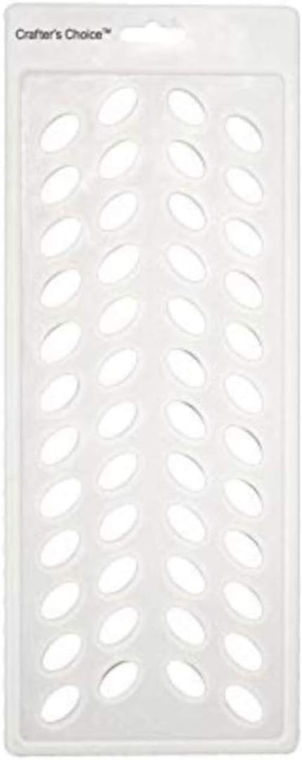 Crafter's Choice - Lip Balm Tube Filling Tray - Silicone Tray for Filling Lip Balm Tubes and Cosmetic Products - Oval - 3002