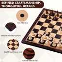 Peradix Wooden Chess Board Large 21.25" Professional Tournament Chessboards No Pieces, 2.2" Squares, Deluxe Chess Carrying Bag, Family Board Game for Kids and Adults, Gift Packages, Board Only, 21.25"/48cm, 2.2"/5.6cm - No Notation