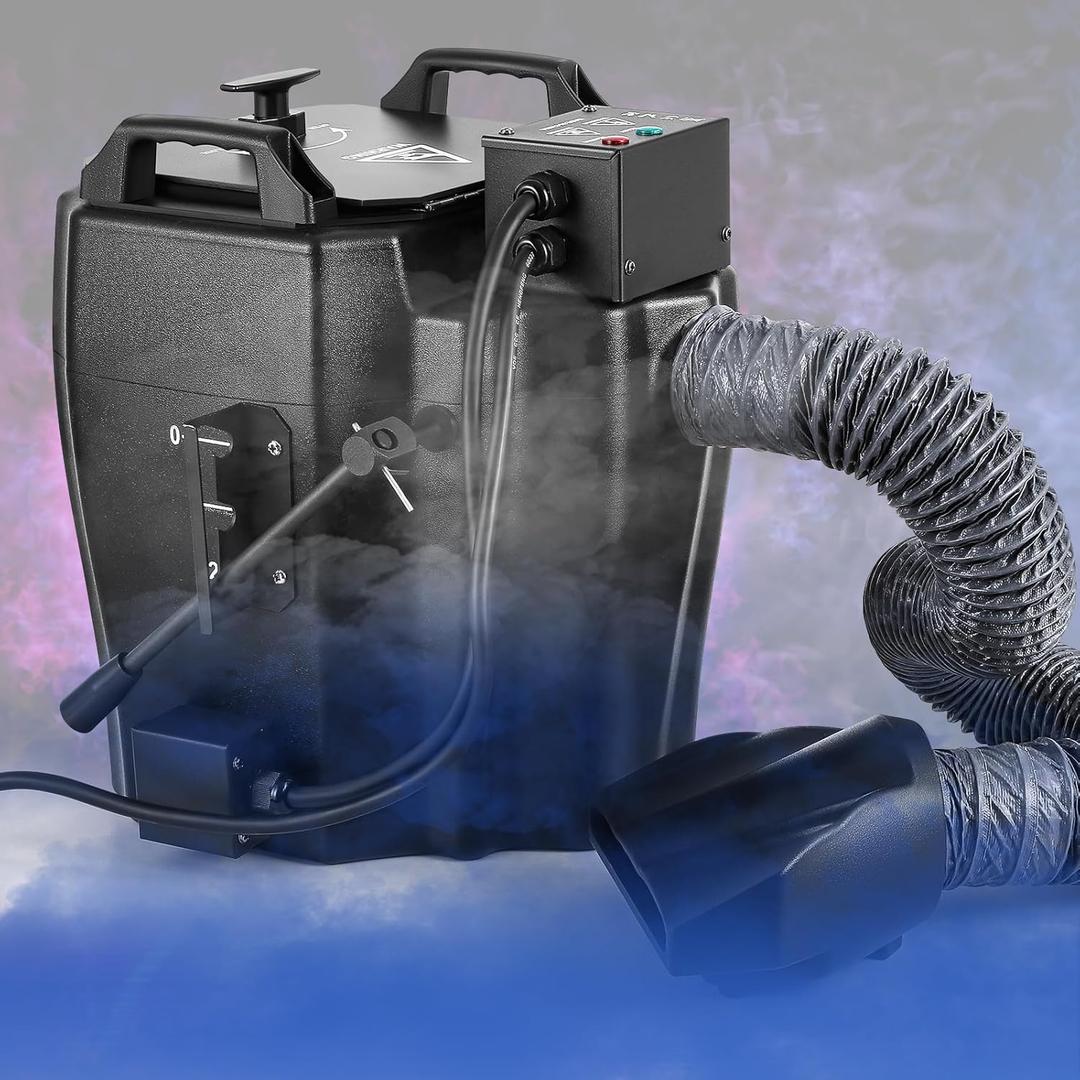 Dry Ice Fog Machine, Low Lying Smoke Machine 3500W Wedding Professional Stage Fogger for Halloween Christmas Dance Show, Live, Parties, Club, Halloween Festival, Wedding Ceremony with High Density Fog