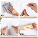 Tioncy 8 Pcs Trash Bags Dispenser Liner Dispenser Plastic Tissue Box Holder Wall Mount Garbage Bag for Kitchen Bathroom Toilet Storage Organization