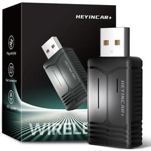 HEYINCAR+ H-Air Wireless CarPlay & Android Auto Adapter, 2025 Upgrade, Plug & Play USB Dongle, Convert Wired CarPlay Auto to Wireless, No Latency, Fast Connection, for Apple iPhone & Android Phones