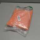 MISSACTIVER Women Lace Trim Short Sleeve Blouse Swing Crew Neck Ruffle Hem Mesh Shirts Summer Loose Poplin Babydoll Tops (Medium, Orange)