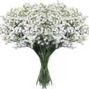 LYLYFAN Babys Breath Artificial Flowers,18 Pcs Gypsophila Faux Flowers for Wedding Party Home Garden Decoration White