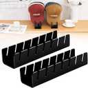 PYOF 2024 New Hat Stand for Baseball Caps - 2 Pack Hat Organizer for 14 Baseball Caps No Install Hat Storage Display Rack Acrylic Hat Holder for Closet, Bedroom, Dresser, Entrance (Black)