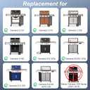 Genesis II E-310 Grill Grates for Weber Genesis II 300 & LX 300 Series, Fits E/S 310 315 325 335 & LX 340 Replaces 66095 66802 66805 Cast Iron Replacement Cooking Grates, 2 Pack 18.75 x 13.25 Inch
