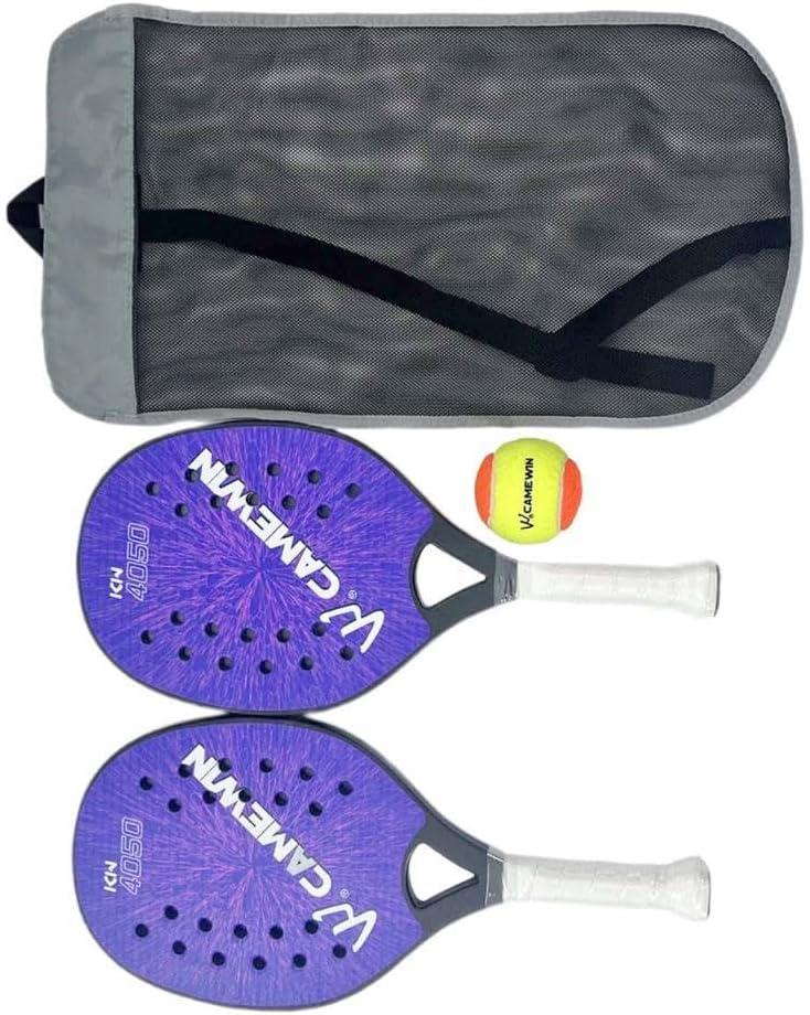 Colaxi 2X Beach Tennis Rackets Beach Tennis Paddles Nonslip Grip Beach Tennis Racquet with Storage Bag for Park Playground Courtyard, 28cmx23.5cm