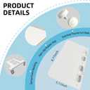 Metal Outlet Shelf Wall Holder for Decora (Standard Rectangle) Outlets, Bathroom & Kitchen Organizer with Cord Storage, Easy Install for Electric Toothbrush, Cell Phone and Small Essentials
