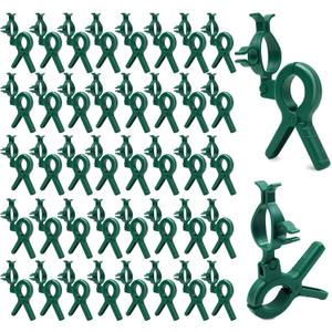 100 Pack C7 C9 Christmas Lights Spring Clips,  Quick Spring Clips for E12 E17 Socket, C6 Mini Lights Outdoor Roofline Gutter Fence Hanging Hooks Weatherproof Light Holders for Christmas Decor
