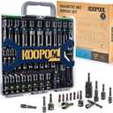 Magnetic Socket Set for Impact Driver & Drill, Nut Driver Bit Set with Socket Adapters, Quick Release Extension, SAE Metric Sizes, Storage Case (55pcs Assorted)