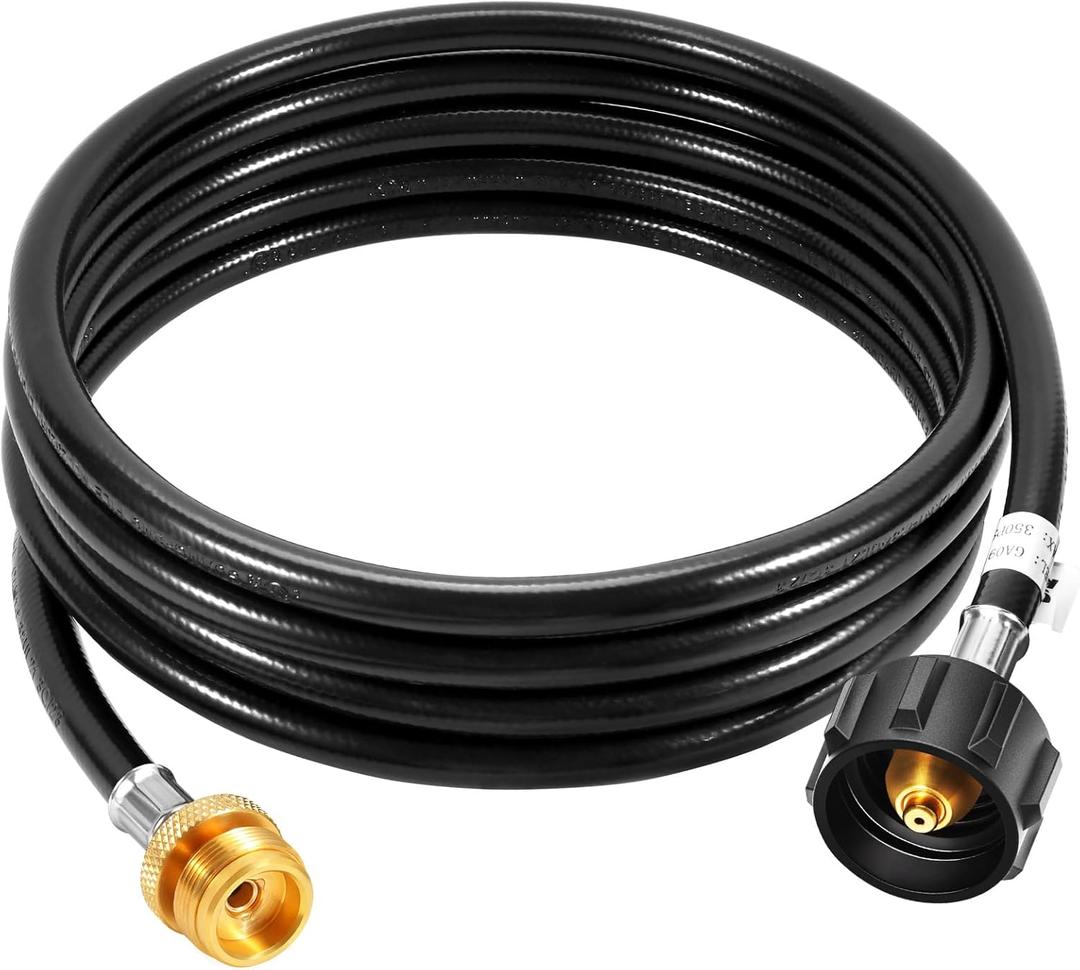 GasSaf 15FT Propane Hose, Propane Adapter Hose 1lb to 20lb Connection, Propane Tank Hose Suitable for Weber Q Grills, Blackstone Griddles, Coleman Stoves, Heaters & More