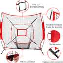 BaseGoal 7'7' Baseball Softball Practice Net,Baseball Backstop,for Hitting Pitching Batting Catching with Bow Frame,Bonus Strike Zone
