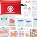 PTEROMY 150 Piece Mini First Aid Kit, Portable Small Emergency Kits Compact 1st Aid Kit for Car, Travel, Home, Camping, Outdoor, Hiking