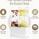 1.25 Gallon Dual Acrylic Beverage Dispenser with Metal Stand Two-Drink Server with Ice Cores & Stainless Steel Spigots