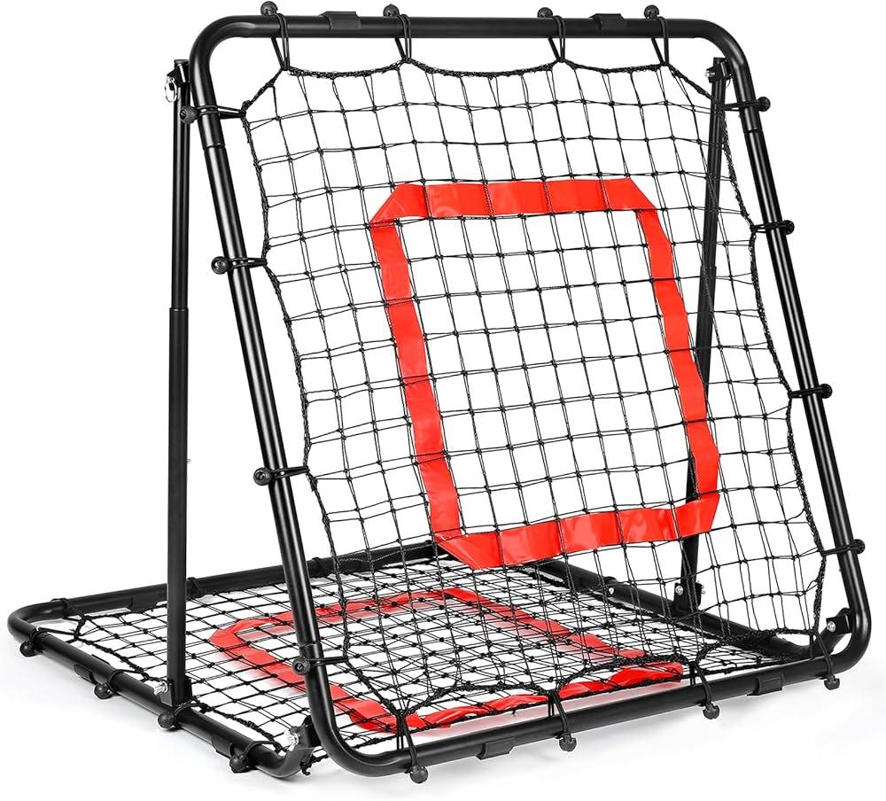 Baseball and Softball Rebounder Net,Baseball Rebounder,Volleyball Rebounder,Pitch Back Net,Multi-Sport Training Rebound Screen,with Pitching Target,Easy Adjustable Angles